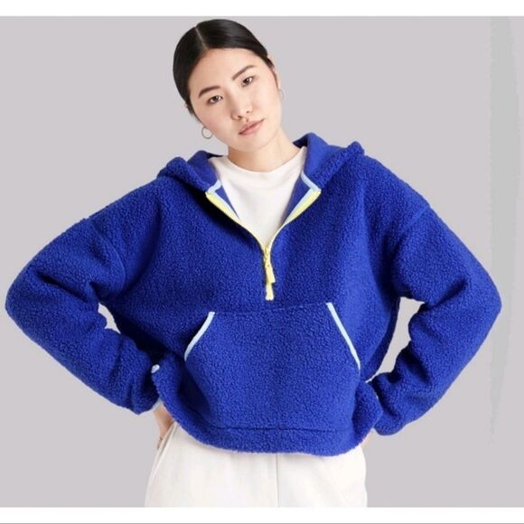 Wild Fable Women's Half-Zip Sherpa Anorak Jacket - Picture 1 of 5